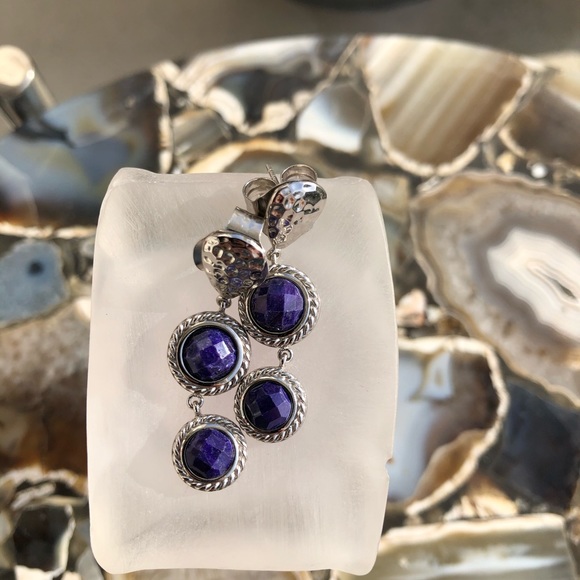 JOYA by Judy Crowell 1.5" Round Corundum Earrings - Picture 4 of 6